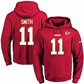 Printed Nike Kansas City Chiefs #11 Alex Smith Red Name & Number Men's Pullover Hoodie,baseball caps,new era cap wholesale,wholesale hats