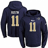 Printed Nike Los Angeles Rams #11 Tavon Austin Navy Name & Number Men's Pullover Hoodie,baseball caps,new era cap wholesale,wholesale hats