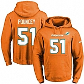 Printed Nike Miami Dolphins #51 Mike Pouncey Orange Name & Number Men's Pullover Hoodie,baseball caps,new era cap wholesale,wholesale hats