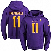 Printed Nike Minnesota Vikings #11 Laquon Treadwell Purple-Yellow Name & Number Men's Pullover Hoodie,baseball caps,new era cap wholesale,wholesale hats
