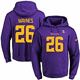 Printed Nike Minnesota Vikings #26 Trae Waynes Purple-Yellow Name & Number Men's Pullover Hoodie,baseball caps,new era cap wholesale,wholesale hats
