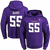 Printed Nike Minnesota Vikings #55 Anthony Barr Purple Name & Number Men's Pullover Hoodie,baseball caps,new era cap wholesale,wholesale hats