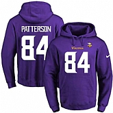 Printed Nike Minnesota Vikings #84 Cordarrelle Patterson Purple Name & Number Men's Pullover Hoodie,baseball caps,new era cap wholesale,wholesale hats
