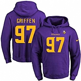 Printed Nike Minnesota Vikings #97 Everson Griffen Purple-Yellow Name & Number Men's Pullover Hoodie,baseball caps,new era cap wholesale,wholesale hats