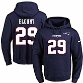 Printed Nike New England Patriots #29 LeGarrette Blount Navy Name & Number Men's Pullover Hoodie,baseball caps,new era cap wholesale,wholesale hats
