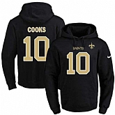 Printed Nike New Orleans Saints #10 Brandin Cooks Black Name & Number Men's Pullover Hoodie,baseball caps,new era cap wholesale,wholesale hats