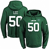 Printed Nike New York Jets #50 Darron Lee Green Name & Number Men's Pullover Hoodie,baseball caps,new era cap wholesale,wholesale hats