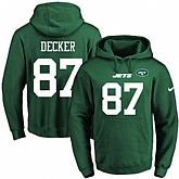 Printed Nike New York Jets #87 Eric Decker Green Name & Number Men's Pullover Hoodie,baseball caps,new era cap wholesale,wholesale hats