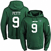 Printed Nike New York Jets #9 Bryce Petty Green Name & Number Men's Pullover Hoodie,baseball caps,new era cap wholesale,wholesale hats