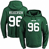 Printed Nike New York Jets #96 Muhammad Wilkerson Green Name & Number Men's Pullover Hoodie,baseball caps,new era cap wholesale,wholesale hats