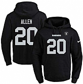 Printed Nike Oakland Raiders #20 Nate Allen Black Name & Number Men's Pullover Hoodie,baseball caps,new era cap wholesale,wholesale hats