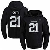 Printed Nike Oakland Raiders #21 Sean Smith Black Name & Number Men's Pullover Hoodie,baseball caps,new era cap wholesale,wholesale hats
