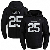 Printed Nike Oakland Raiders #25 D.J.Hayden Black Name & Number Men's Pullover Hoodie,baseball caps,new era cap wholesale,wholesale hats