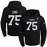 Printed Nike Oakland Raiders #75 Howie Long Black Name & Number Men's Pullover Hoodie,baseball caps,new era cap wholesale,wholesale hats