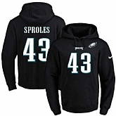 Printed Nike Philadelphia Eagles #43 Darren Sproles Black Name & Number Men's Pullover Hoodie,baseball caps,new era cap wholesale,wholesale hats