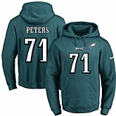 Printed Nike Philadelphia Eagles #71 Jason Peters Green Name & Number Men's Pullover Hoodie,baseball caps,new era cap wholesale,wholesale hats