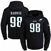 Printed Nike Philadelphia Eagles #98 Connor Barwin Black Name & Number Men's Pullover Hoodie,baseball caps,new era cap wholesale,wholesale hats