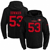 Printed Nike San Francisco 49ers #52 NaVorro Bowman Black Name & Number Men's Pullover Hoodie,baseball caps,new era cap wholesale,wholesale hats