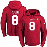 Printed Nike San Francisco 49ers #8 Steve Young Red Name & Number Men's Pullover Hoodie,baseball caps,new era cap wholesale,wholesale hats
