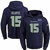 Printed Nike Seattle Seahawks #15 Jermaine Kearse Navy Name & Number Men's Pullover Hoodie,baseball caps,new era cap wholesale,wholesale hats