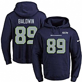 Printed Nike Seattle Seahawks #89 Doug Baldwin Navy Name & Number Men's Pullover Hoodie,baseball caps,new era cap wholesale,wholesale hats