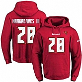 Printed Nike Tampa Bay Buccaneers #28 Vernon Hargreaves Red Name & Number Men's Pullover Hoodie,baseball caps,new era cap wholesale,wholesale hats