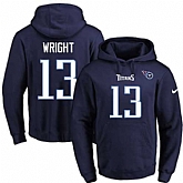 Printed Nike Tennessee Titans #13 Kendall Wright Navy Name & Number Men's Pullover Hoodie,baseball caps,new era cap wholesale,wholesale hats