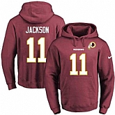 Printed Nike Washington Redskins #11 DeSean Jackson Red Name & Number Men's Pullover Hoodie,baseball caps,new era cap wholesale,wholesale hats