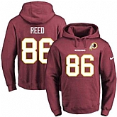 Printed Nike Washington Redskins #86 Jordan Reed Red Name & Number Men's Pullover Hoodie,baseball caps,new era cap wholesale,wholesale hats