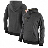 Women Nike Dallas Cowboys Anthracite Salute to Service Pullover Hoodie,baseball caps,new era cap wholesale,wholesale hats
