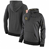 Women Nike Pittsburgh Steelers Anthracite Salute to Service Pullover Hoodie,baseball caps,new era cap wholesale,wholesale hats