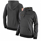 Women Nike San Diego Chargers Anthracite Salute to Service Pullover Hoodie,baseball caps,new era cap wholesale,wholesale hats
