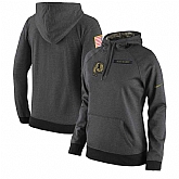 Women Nike Washington Redskins Anthracite Salute to Service Pullover Hoodie