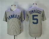 New York Yankees #5 Joe Dimaggio Gray Cooperstown Collection Throwback Stitched MLB Jerseys,baseball caps,new era cap wholesale,wholesale hats
