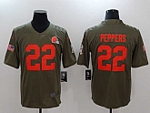 Nike Cleveland Browns #22 Jabrill Peppers Olive Salute To Service Limited Jersey,baseball caps,new era cap wholesale,wholesale hats