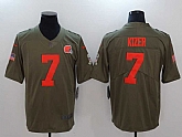 Nike Cleveland Browns #7 DeShone Kizer Olive Salute To Service Limited Jersey,baseball caps,new era cap wholesale,wholesale hats