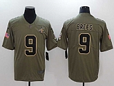 Nike New Orleans Saints #9 Drew Brees Olive Salute To Service Limited Jersey,baseball caps,new era cap wholesale,wholesale hats