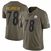 Nike Pittsburgh Steelers #78 Alejandro Villanueva Olive Salute To Service Limited Jersey,baseball caps,new era cap wholesale,wholesale hats