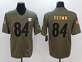 Nike Pittsburgh Steelers #84 Antonio Brown Olive Salute To Service Limited Jersey,baseball caps,new era cap wholesale,wholesale hats
