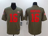 Nike San Francisco 49ers #16 Joe Montana Olive Salute To Service Limited Jersey,baseball caps,new era cap wholesale,wholesale hats