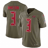 Nike Tampa Bay Buccaneers #3 Jameis Winston Olive Salute To Service Limited Jersey,baseball caps,new era cap wholesale,wholesale hats