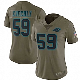 Women Nike Carolina Panthers #59 Luke Kuechly Olive Salute To Service Limited Jersey,baseball caps,new era cap wholesale,wholesale hats