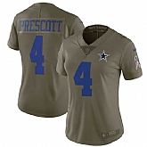 Women Nike Dallas Cowboys #4 Dak Prescott Olive Salute To Service Limited Jersey,baseball caps,new era cap wholesale,wholesale hats