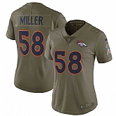 Women Nike Denver Broncos #58 Von Miller Olive Salute To Service Limited Jersey,baseball caps,new era cap wholesale,wholesale hats