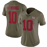 Women Nike New York Giants #10 Eli Manning Olive Salute To Service Limited Jersey,baseball caps,new era cap wholesale,wholesale hats