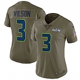 Women Nike Seattle Seahawks #3 Russell Wilson Olive Salute To Service Limited Jersey,baseball caps,new era cap wholesale,wholesale hats