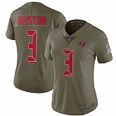 Women Nike Tampa Bay Buccaneers #3 Jameis Winston Olive Salute To Service Limited Jersey,baseball caps,new era cap wholesale,wholesale hats