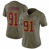 Women Nike Washington Redskins #91 Ryan Kerrigan Olive Salute To Service Limited Jersey,baseball caps,new era cap wholesale,wholesale hats