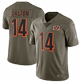 Youth Nike Cincinnati Bengals #14 Andy Dalton Olive Salute To Service Limited Jersey,baseball caps,new era cap wholesale,wholesale hats