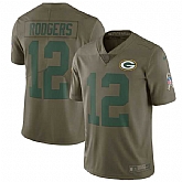 Youth Nike Green Bay Packers #12 Aaron Rodgers Olive Salute To Service Limited Jersey,baseball caps,new era cap wholesale,wholesale hats